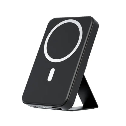 10000mAh Magnetic Power Bank – Portable Charger with Foldable Stand, LED Digital Display, Charge iPhone & Android Devices Simultaneously